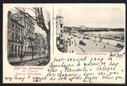 AK Hamburg-Neustadt, Hotel Vier Jahreszeiten, Alster-Bassin Mit Jungfernstieg  - Mitte