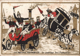 Chromo Les Voitures Automobiles Le Passage Des Pompiers - Otros & Sin Clasificación