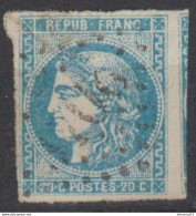 RARETE GRAND LUXE IMPRESSION FINE DEPOUILLEE Du N°46A CASE 15 Avec Voisin Case1 Du Bloc Report De Droite Cote 200€ - 1870 Bordeaux Printing