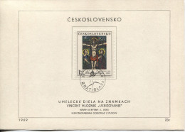 Tschechoslowakei # 1912 Ersttagsblatt Gemälde Kreuzigung Vincenc Hloznik Nationalgalerie - Lettres & Documents