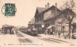 LISIEUX - La Gare, Ligne De Paris-Cherbourg - Train - Lisieux