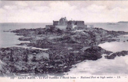 35 - Ille Et Vilaine -  SAINT MALO -  Le Fort National A Marée Basse - Saint Malo