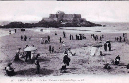 35 - Ille Et Vilaine -  SAINT MALO -  Le Fort National Et La Grande Plage - Saint Malo
