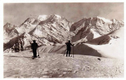 74 - Haute Savoie -  MEGEVE -  Sports D'hiver Au Mont Joux - Vue Sur Le Mont Blanc - Megève