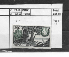 Timbres > Europe > Monaco > Poste Aerienne PA 59 Neuf ++ Albert Schweitzer - Strafport