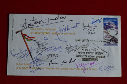 Signed By Bahendri Pal + 15 Indian Climbers Everest Himalaya Mountaineering Escalade Alpinisme - Autographed