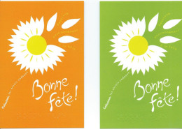 Poste & Facteurs  2 Cartes  La Poste Bonne Fete Publicité Colissimo - Post