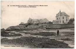 Loire Atlantique , Le Pouliguen , Plage Et Chalets A Marée Basse Vers La Pointe De Penchâteau - Le Pouliguen