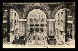 75 - PARIS 1ER - GRANDS MAGASINS DU LOUVRE - LE HALL DES SOIERIES - CARTE DE SERVICE - Arrondissement: 01