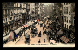 75 - PARIS 1ER - RUE MONTMARTRE - EDITEUR ELD - CARTE COLORISEE ET GLACEE - Arrondissement: 01