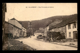 88 - ALLARMONT - RUE PRINCIPALE ET EGLISE - Autres & Non Classés