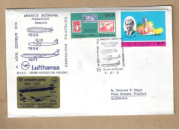 Los Vom 24.05   Luftpost- Briefumschlag Aus Paraguay Nach Frankfurt 1974 - Paraguay