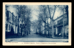 ALGERIE - DJIDJELLI - POSTES ET TELEGRAPHES RUE PRINCIPALE - Autres & Non Classés