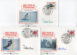 Austria Osterreich 1982 FDC Alpine Ski-WM Weltmeisterschaften, Skiing, Erika Hess, Gold Medal, Schladming - FDC