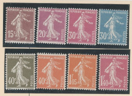 FRANCE -N° 189 -196  N* SEMEUSE  CAMÉE - Unused Stamps