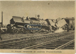 Brugge  Locomotief  Trein     ( Origineel Knipsel Zondagsvriend 1936 ) - Non Classés