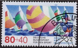 RFA Poste Obl Yv:1142/1143 Für Den Sport Voile & Biathlon (TB Cachet Rond) - Oblitérés