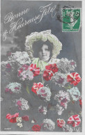 CPA  - FANTAISIE - BONNE & HEUREUSE FETE - FLEURS - FILLETTE - ELD 4007 - Andere & Zonder Classificatie