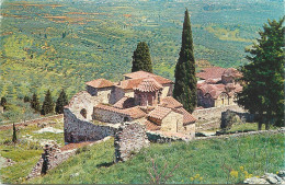 Postcard Greece Mystras Fortified Church - Grecia