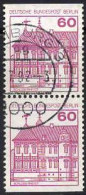 Berlin Poste Obl Yv:575b Schloss Rheydt (TB Cachet Rond) Paire Verticale - Used Stamps