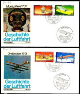 Berlin Poste Obl Yv:524/527 Pour La Jeunesse Aéronautique (TB Cachet à Date) Fdc Berlin 13-4-78 - 1971-1980