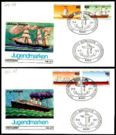 Berlin Poste Obl Yv:505/508 Pour La Jeunesse Bateaux (TB Cachet à Date) Fdc Berlin 14-4-77 - 1971-1980