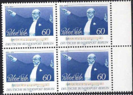 Berlin Poste N** Yv:588 Mi:627 Robert Stolz Compositeur (Bloc De 4) - Unused Stamps