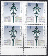 Berlin Poste N** Yv:563 Mi:603 Modell-Leuchte Reverbère à Gaz Bloc De 4 Bord De Feuille - Unused Stamps
