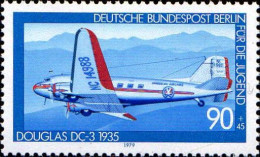 Berlin Poste N** Yv:555 Mi:595 Douglas DC3 1935 - Unused Stamps