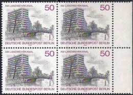 Berlin Poste N** Yv:545 Mi:579 Am Landwehrkanal Bloc De 4 Bord De Feuille - Unused Stamps