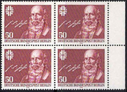 Berlin Poste N** Yv:532 Mi:570 Friedrich Ludwig Jahn Politicien (Bloc De 4) - Unused Stamps