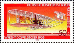 Berlin Poste N** Yv:526 Mi:565 Für Die Jugend Wright Doppeldecker - Unused Stamps