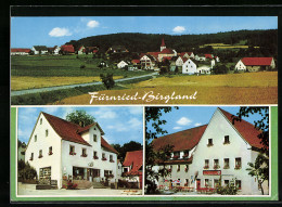 AK Fürnried-Birgland, Ortsansicht Und Gasthaus Zum (Goldenen Hahn)  - Other & Unclassified