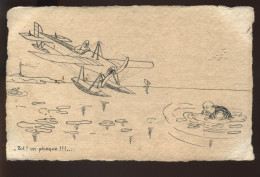 AVIATION - ZUT ! UN PHOQUE !!! ...- CARTE ILLUSTREE - ....-1914: Précurseurs