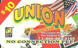 USA: Prepaid IDT - Union Flags 05.04 Long Barcode - Sonstige & Ohne Zuordnung