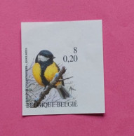 Timbre Non Dentelé Oiseaux De Buzin Mésange Charbonnières Coin Supérieur Droit - 1985-.. Vögel (Buzin)