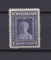 TERRE-NEUVE 1938 TIMBRE N°222A NEUF AVEC CHARNIERE REINE MARY - 1908-1947