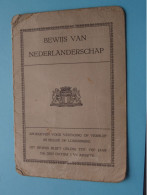 BEWIJS Van NEDERLANDSCHAP > Rotterdam > Cornelis HOLLAAR 1888 Hellevoetsluis ( Zie Scans ) ! - Non Classés