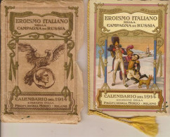 (CAL).Calendarietto "Eroismo Italiano Campagna Di Russia 1914 Con Custodia Originale (25-a20) - Petit Format : 1901-20
