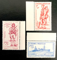 1941 SAINT PIERRE ET MIQUELON N 207 A 209  - DÉFENSE DE L’EMPIRE - NEUF** - Nuevos