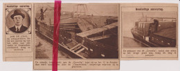 Amsterdam - Aanvaring Schip Cornelia, Schipper Jan De Jong Verdronken - Orig. Knipsel Coupure Tijdschrift Magazine -1925 - Unclassified