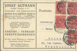 ALLEMAGNE  CARTE 50 D BERLIN POUR ORLEANS ( LOIRET ) DE 1922  LETTRE COVER - Covers & Documents