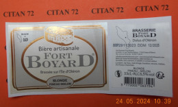 1  ETIQUETTE  De  BIERE   BRASSERIE   FORT  BOYARD    BLONDE  PINEAU- MELON      17550  DOLUS D' OLERON   33 CL - Bière