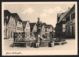 AK Gerolzhofen, Platz Mit Brunnen  - Gerolzhofen