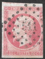 NAPOLEON N°17 B 80c Rose Oblitéré Losange PC 511 - 1853-1860 Napoleon III