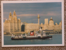 MERSEY FERRY IN FRONT OF LIVER BUILDING - Traghetti