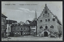 AK Karlstadt A. Main, Marktplatz Mit Rathaus Und Apotheke  - Karlstadt