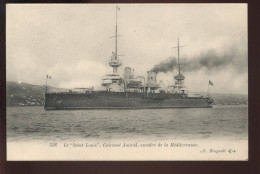 BATEAUX DE GUERRE - LE SAINT-LOUIS CUIRASSE AMIRAL, ESCADRE DE LA MEDITERRANEE - Krieg