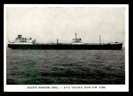 BATEAUX - PETROLIER S.T.S. VOLVULA - SOCIETE MARITIME SHELL - Petroleros