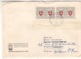 Suisse - Lettre De 1950 ? - Oblit Bern - Cachet Bruxelles Nord - - Cartas & Documentos